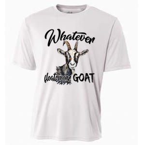 Funny Goat Mom Whatever Floats Your Goat Farming Mom Gift Cooling Performance Crew T-Shirt