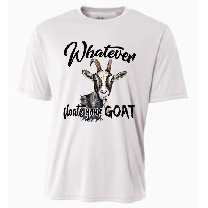 Funny Goat Mom Whatever Floats Your Goat Farming Mom Gift Cooling Performance Crew T-Shirt