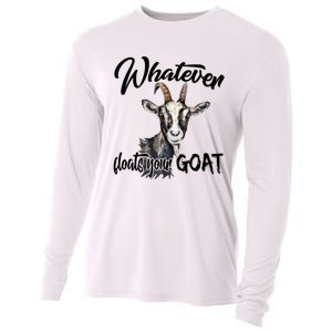 Funny Goat Mom Whatever Floats Your Goat Farming Mom Gift Cooling Performance Long Sleeve Crew