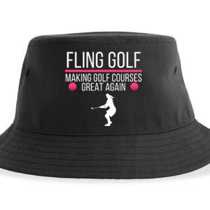 Fling Golf Making Golf Courses Great Again Funny Fling Golf Retro Fling Golf Sustainable Bucket Hat