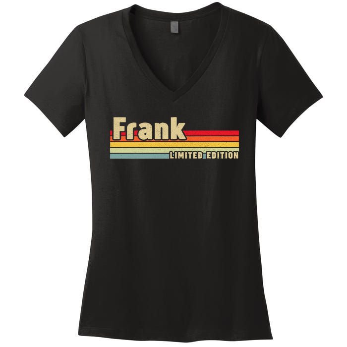 Frank Gift Name Personalized Birthday Funny Christmas Women's V-Neck T-Shirt