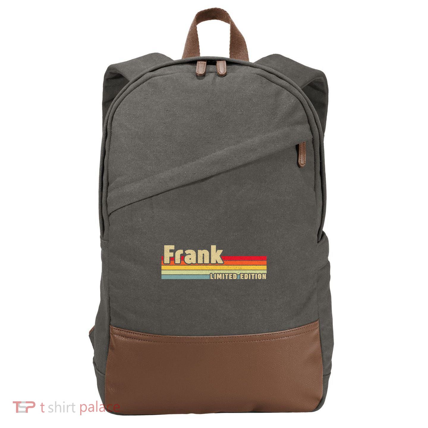 Frank Gift Name Personalized Birthday Funny Christmas Cotton Canvas Backpack