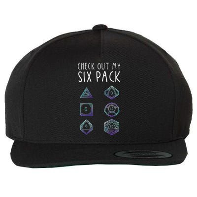 Funny Gamer Nerdy Gamer Tee Check Out Six Pack Wool Snapback Cap