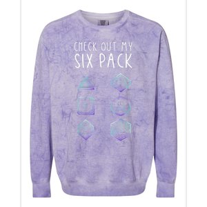 Funny Gamer Nerdy Gamer Check Out Six Pack Colorblast Crewneck Sweatshirt