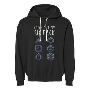 Funny Gamer Nerdy Gamer Check Out Six Pack Garment-Dyed Fleece Hoodie