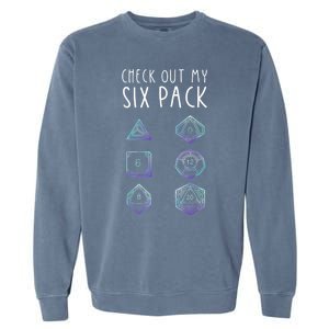 Funny Gamer Nerdy Gamer Check Out Six Pack Garment-Dyed Sweatshirt