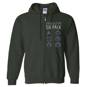 Funny Gamer Nerdy Gamer Check Out Six Pack Full Zip Hoodie