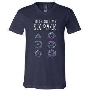 Funny Gamer Nerdy Gamer Check Out Six Pack V-Neck T-Shirt