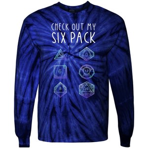 Funny Gamer Nerdy Gamer Check Out Six Pack Tie-Dye Long Sleeve Shirt