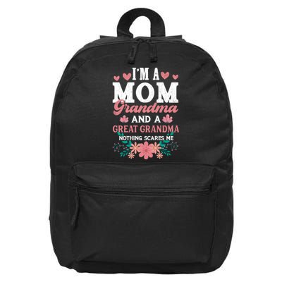 Fun Grandmother Nana Graphic Mom Grandma And Great Grandma 16 in Basic Backpack