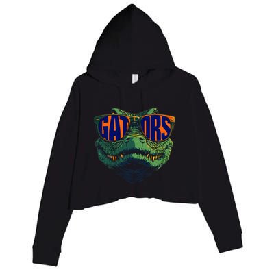 Funny Gators Name Vintage Classic 70s 80s 90s Crop Fleece Hoodie