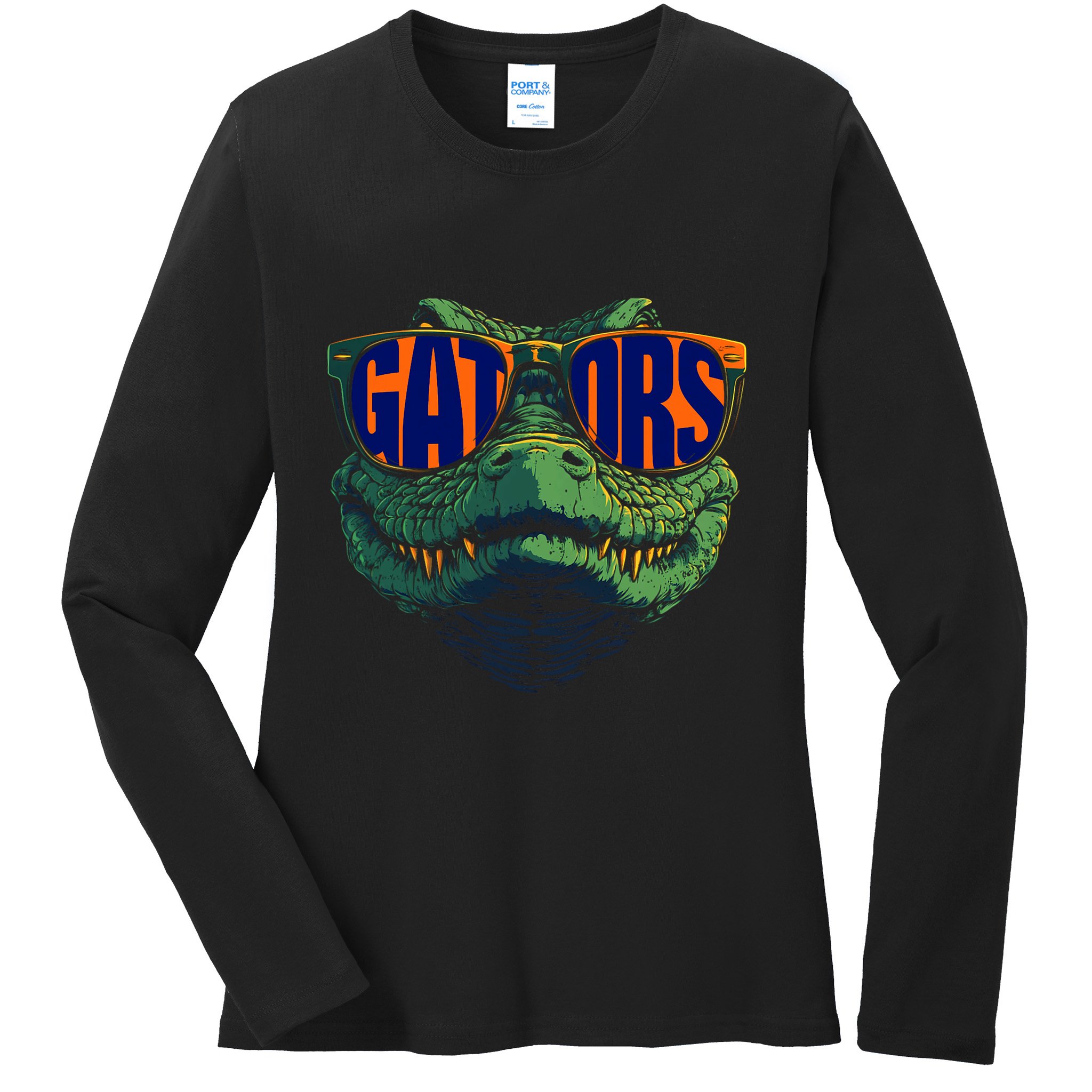 Funny Gators Name Vintage Classic 70s 80s 90s Ladies Long Sleeve Shirt