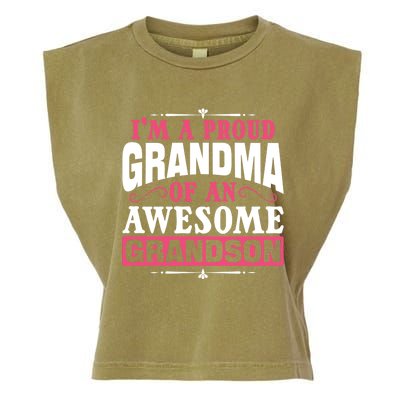 Family Granny Nana Grandmother Grandson Mothers Day Grandma Funny Gift Garment-Dyed Women's Muscle Tee