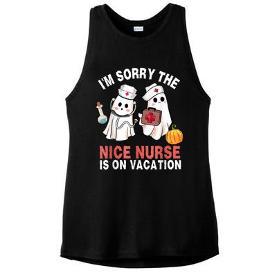 Funny Ghost Nurse Boo Nurse Halloween Costume Nursing Ladies PosiCharge Tri-Blend Wicking Tank