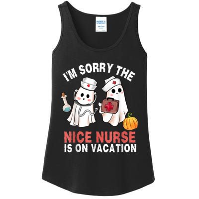 Funny Ghost Nurse Boo Nurse Halloween Costume Nursing Ladies Essential Tank