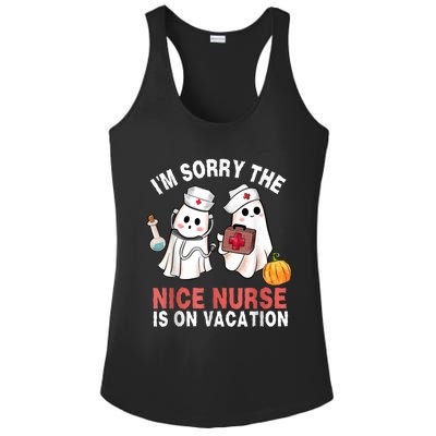 Funny Ghost Nurse Boo Nurse Halloween Costume Nursing Ladies PosiCharge Competitor Racerback Tank