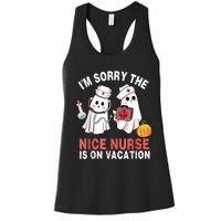 Funny Ghost Nurse Boo Nurse Halloween Costume Nursing Women's Racerback Tank