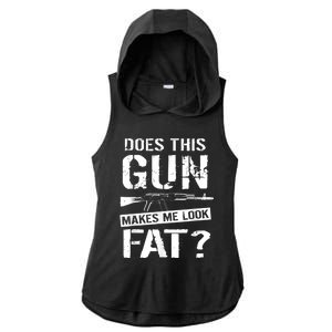 Funny Gun Nut Joke Sayings Ladies PosiCharge Tri-Blend Wicking Draft Hoodie Tank