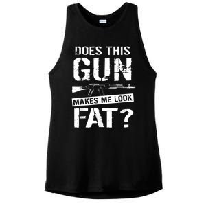 Funny Gun Nut Joke Sayings Ladies PosiCharge Tri-Blend Wicking Tank