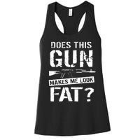 Funny Gun Nut Joke Sayings Women's Racerback Tank