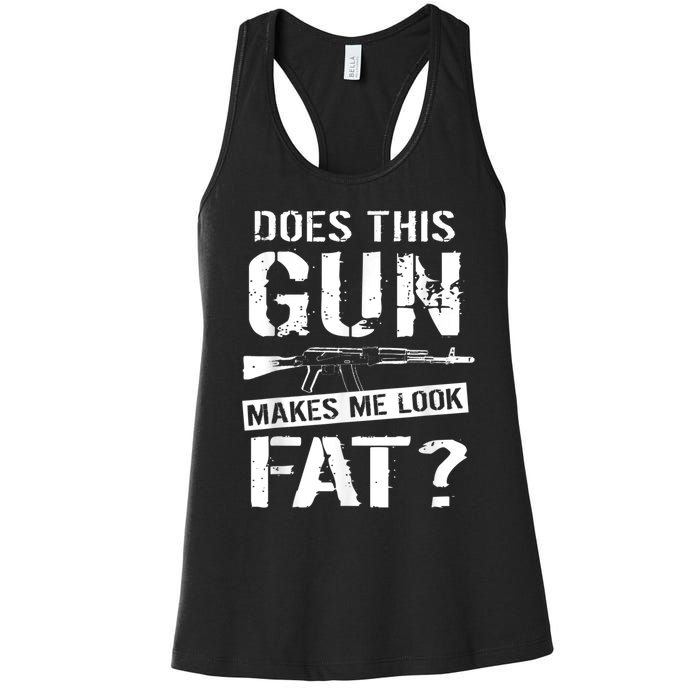 Funny Gun Nut Joke Sayings Women's Racerback Tank