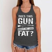 Funny Gun Nut Joke Sayings Women's Knotted Racerback Tank