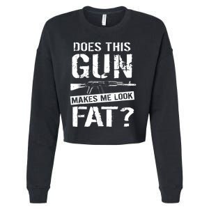 Funny Gun Nut Joke Sayings Cropped Pullover Crew