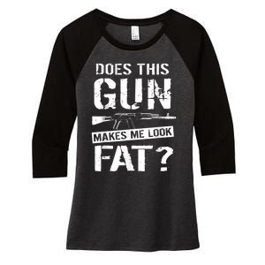 Funny Gun Nut Joke Sayings Women's Tri-Blend 3/4-Sleeve Raglan Shirt