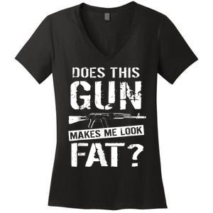 Funny Gun Nut Joke Sayings Women's V-Neck T-Shirt