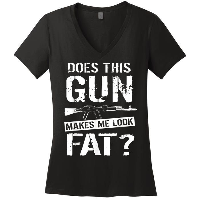 Funny Gun Nut Joke Sayings Women's V-Neck T-Shirt