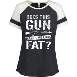 Funny Gun Nut Joke Sayings Enza Ladies Jersey Colorblock Tee