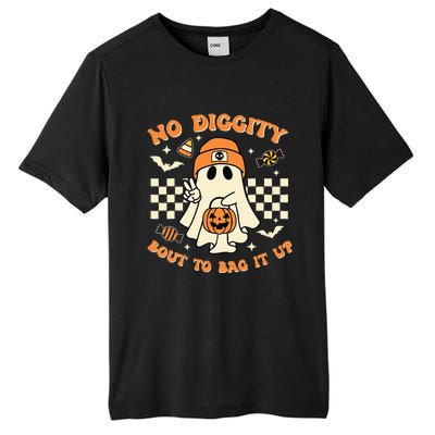 Funny Ghost No Diggity Bout To Bag It Up Spooky Halloween Tall Fusion ChromaSoft Performance T-Shirt