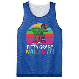 Fifth Grade Nailed It T Rex Cute 5Th Grade Gift Mesh Reversible Basketball Jersey Tank