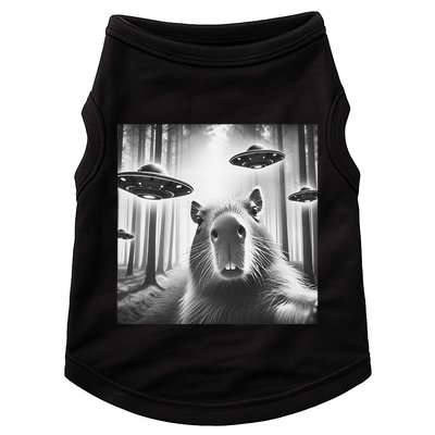 Funny Graphic Novelty Capybara Selfie With Ufo Weird Silly Doggie Tank