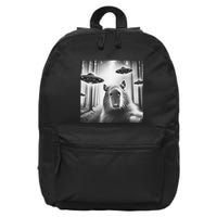 Funny Graphic Novelty Capybara Selfie With Ufo Weird Silly 16 in Basic Backpack