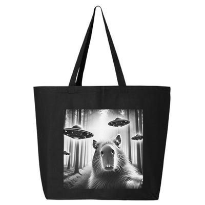 Funny Graphic Novelty Capybara Selfie With Ufo Weird Silly 25L Jumbo Tote