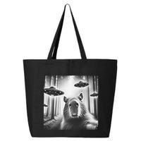 Funny Graphic Novelty Capybara Selfie With Ufo Weird Silly 25L Jumbo Tote