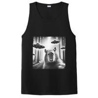 Funny Graphic Novelty Capybara Selfie With Ufo Weird Silly PosiCharge Competitor Tank