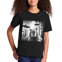 Funny Graphic Novelty Capybara Selfie With Ufo Weird Silly Kids T-Shirt