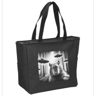 Funny Graphic Novelty Capybara Selfie With Ufo Weird Silly Zip Tote Bag