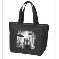 Funny Graphic Novelty Capybara Selfie With Ufo Weird Silly Zip Tote Bag