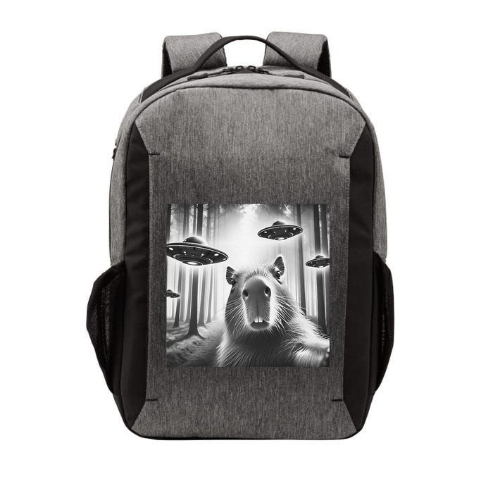 Funny Graphic Novelty Capybara Selfie With Ufo Weird Silly Vector Backpack
