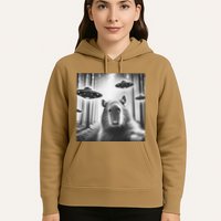 Funny Graphic Novelty Capybara Selfie With Ufo Weird Silly Hoodie