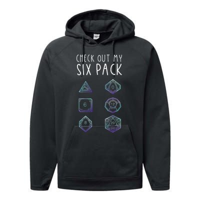 Funny Gamer Nerdy Gamer Check Out Six Pack Performance Fleece Hoodie