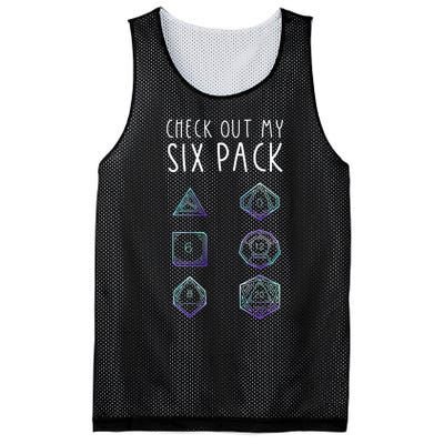 Funny Gamer Nerdy Gamer Check Out Six Pack Mesh Reversible Basketball Jersey Tank