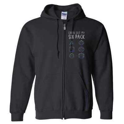 Funny Gamer Nerdy Gamer Check Out Six Pack Full Zip Hoodie