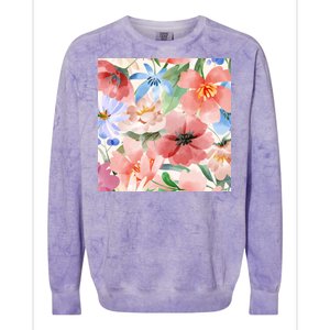 Flower Garden Nature Pattern Colorblast Crewneck Sweatshirt