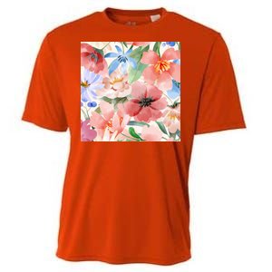 Flower Garden Nature Pattern Cooling Performance Crew T-Shirt