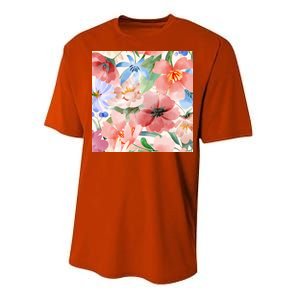 Flower Garden Nature Pattern Performance Sprint T-Shirt