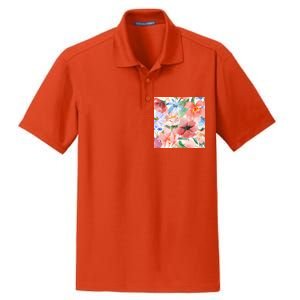 Flower Garden Nature Pattern Dry Zone Grid Polo